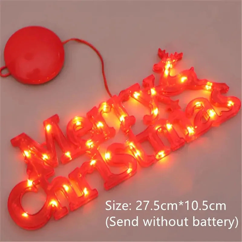 Christmas LED Letter Tag Light String – Festive Fairy Garland