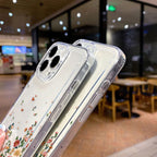Flower Phone Case For iPhone 17 16 18 13 11 14 12 15 Pro Max Air 16e 7 Plus SE Shockproof Transparent Cover Silicone