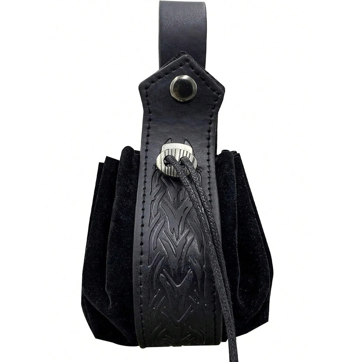 Medieval Viking Drawstring Waist Bag — Retro Coin Pouch for Renaissance Fairs, LARP & Cosplay
