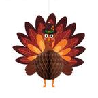 Thanksgiving Turkey Honeycomb Ball Hanging Pendants – Fall Harvest Décor