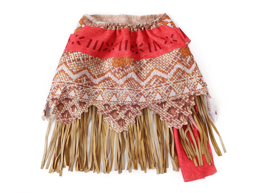 Girls' Moana Two-Piece Costume Dress | Polynesian Princess Dress-Up