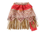 Girls' Moana Two-Piece Costume Dress | Polynesian Princess Dress-Up