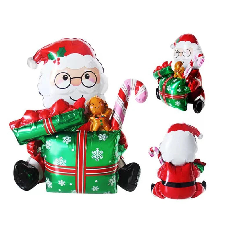 Giant Christmas Foil Balloons – Santa, Tree, Elk, Penguin & More Holiday Character Balloons