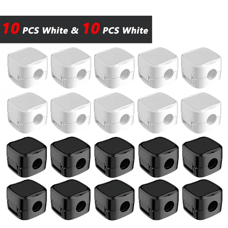 Adhesive Cable Clips – Under-Desk Cord Management Organizer