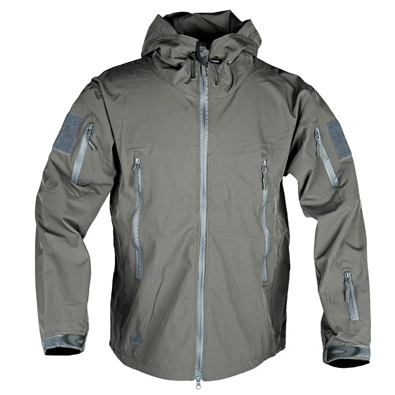 Men's Military Tactical Jacket – Waterproof Hooded Windbreaker