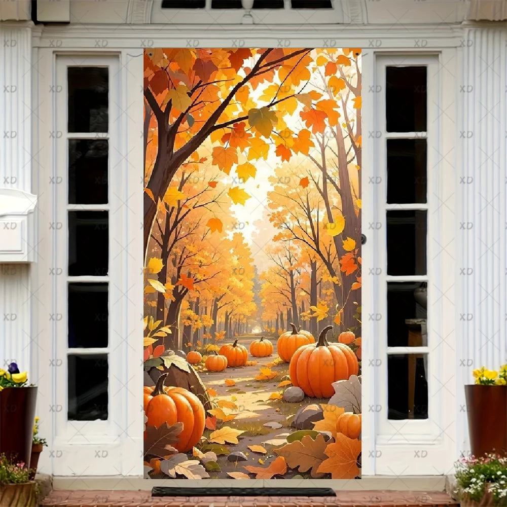 Fall Thanksgiving Harvest Party Backdrop Banner