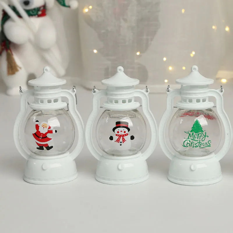 Portable LED Christmas Lantern – Santa, Snowman & Holiday Character Lights