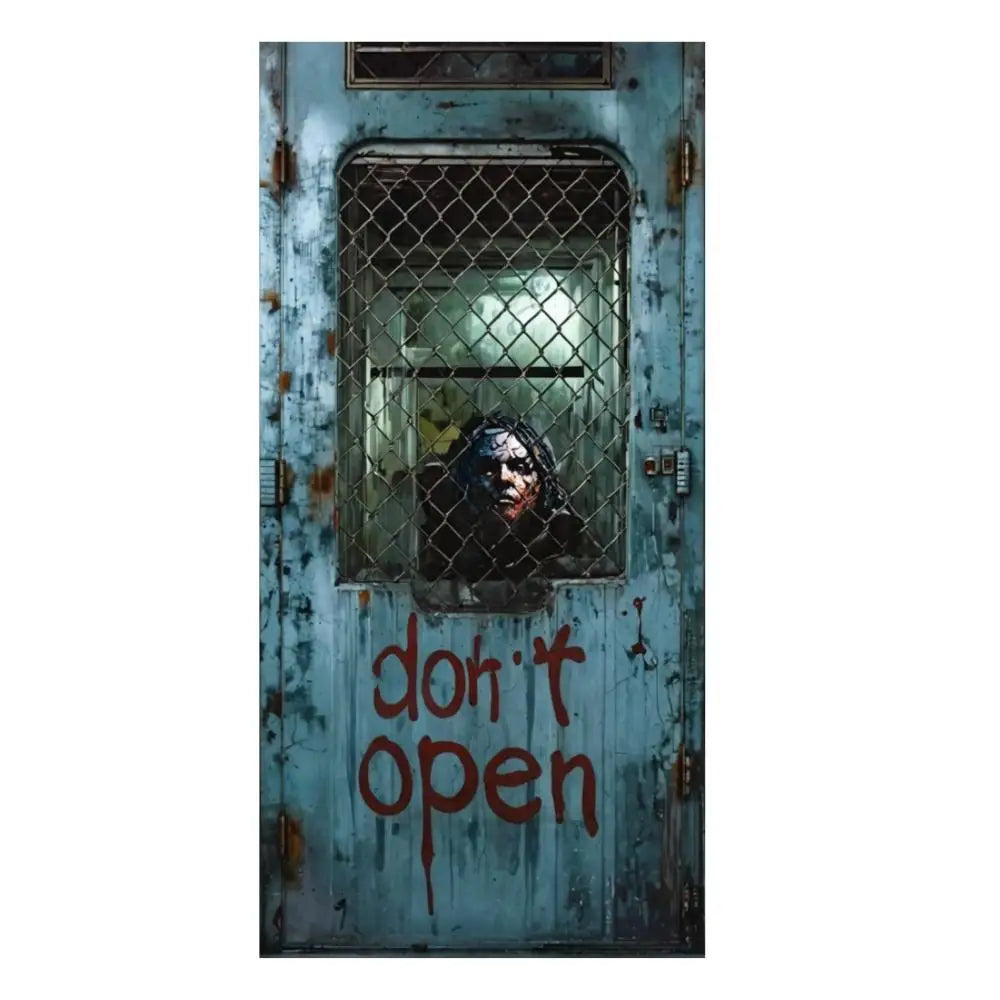 Halloween Door Cover Backdrop — Horror Movie Character Banner 185x90cm