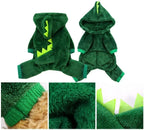 Dinosaur Halloween Costume for Cats & Small Dogs – Fleece Hoodie Sweater