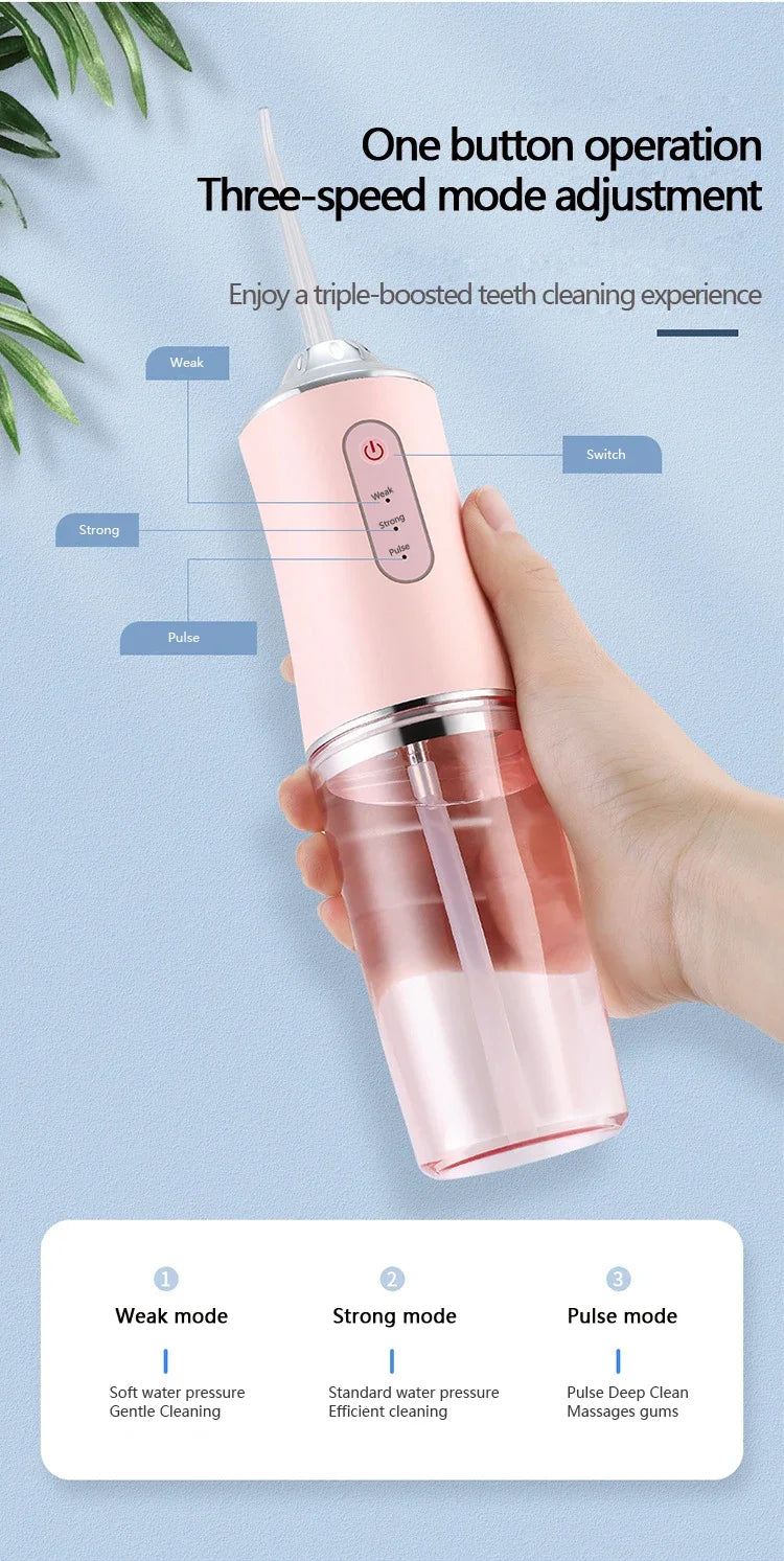 Portable Dental Water Flosser – Rechargeable Oral Irrigator