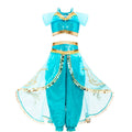 Jasmine Princess Costume Dress — Aladdin Magic Lamp Girls Cosplay Outfit