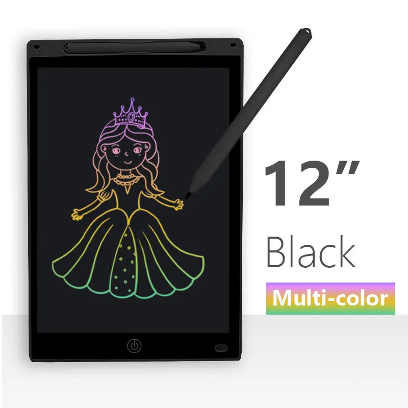 Kids LCD Writing & Drawing Tablet – 8" & 12" Colorful Screen