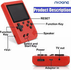 Retro 8-Bit Handheld Game Console with 400 Built-In Games