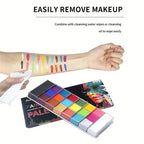 20-Color Face & Body Paint Set — Non-Toxic Oil Pigments with Brushes for Halloween, Cosplay & Kids