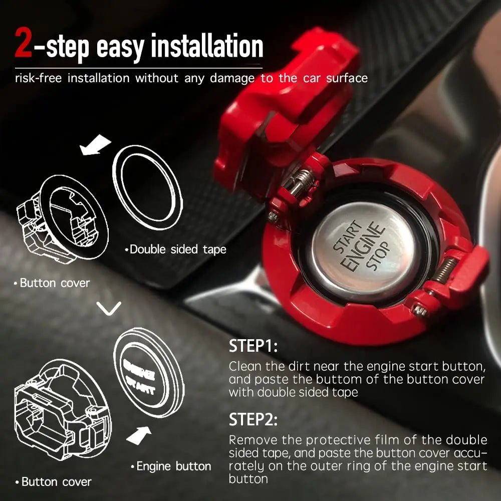 Car Start Stop Button Cover – Engine Ignition Switch Protector