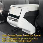 Rear Screen Cover & Back Air Vent Trim for Tesla Model Y Juniper & Model 3 Highland (2024–2026)