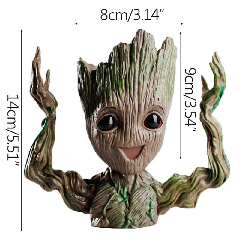 Groot Figurine Desktop Ornament | Cartoon Tree Man Miniature Decor