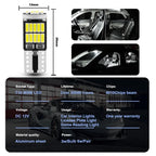 T10 W5W CANBUS LED Bulbs – 6000K White Interior & License Plate Lights (10-Pack)