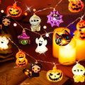Halloween LED Light String — Battery-Powered Warm White
