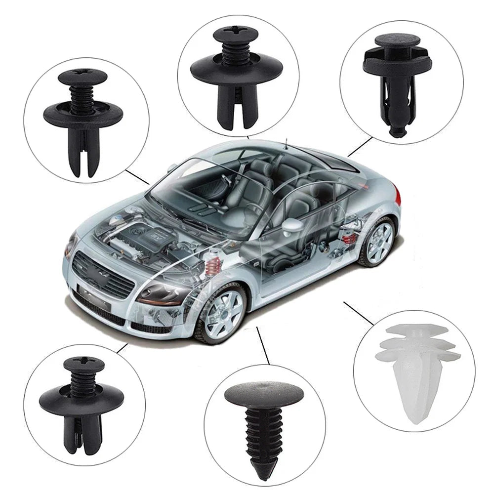 50 or 100pcs Auto Fastener Assortment