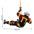 Firefighter Christmas Ornament – Double-Sided Acrylic Fireman Hanging Decoration