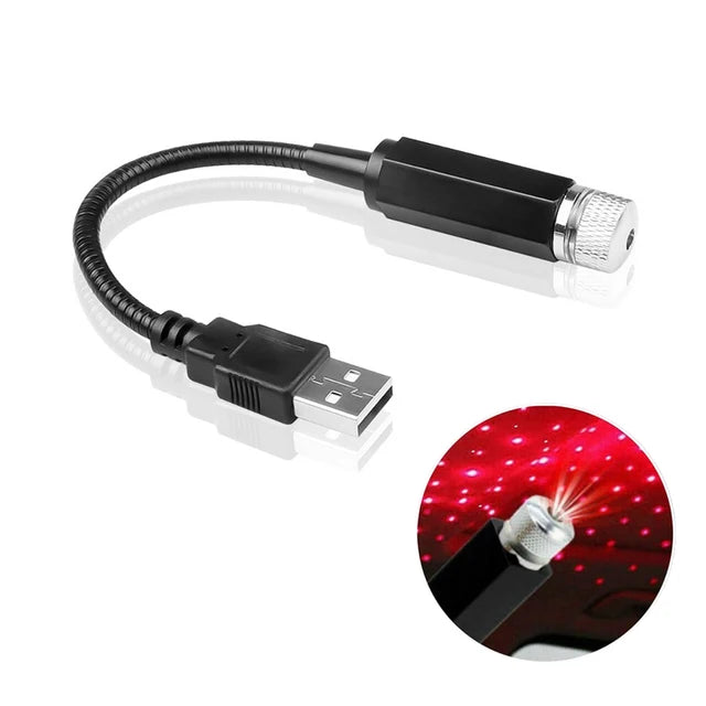 Mini Star Galaxy Projector Light – USB Car Roof & Ceiling Night Lamp
