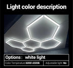 Dimmable Hexagon LED Ceiling Lights – RGB & Multi-Color, Garage/Gym/Gaming