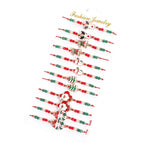 Christmas Beaded Bracelet Set – Santa, Elk & Bell Charm Bracelets for Women & Girls