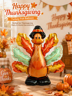 Thanksgiving Standing Turkey Foil Balloon – Harvest & Pumpkin Party Décor