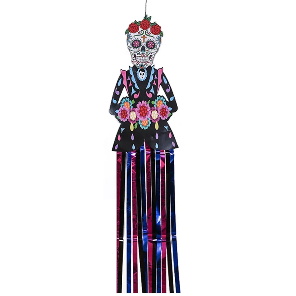 Halloween Crashing Witch Into Tree Outdoor Decoration