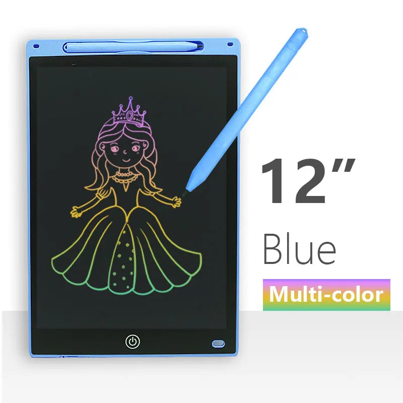Kids LCD Writing & Drawing Tablet – 8" & 12" Colorful Screen