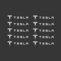 3D Metal Interior Sticker Badges for Tesla Model 3, X & S