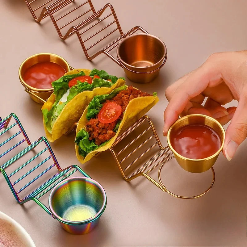 Stainless Steel Taco Holder Set