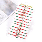 Christmas Beaded Bracelet Set – Santa, Elk & Bell Charm Bracelets for Women & Girls
