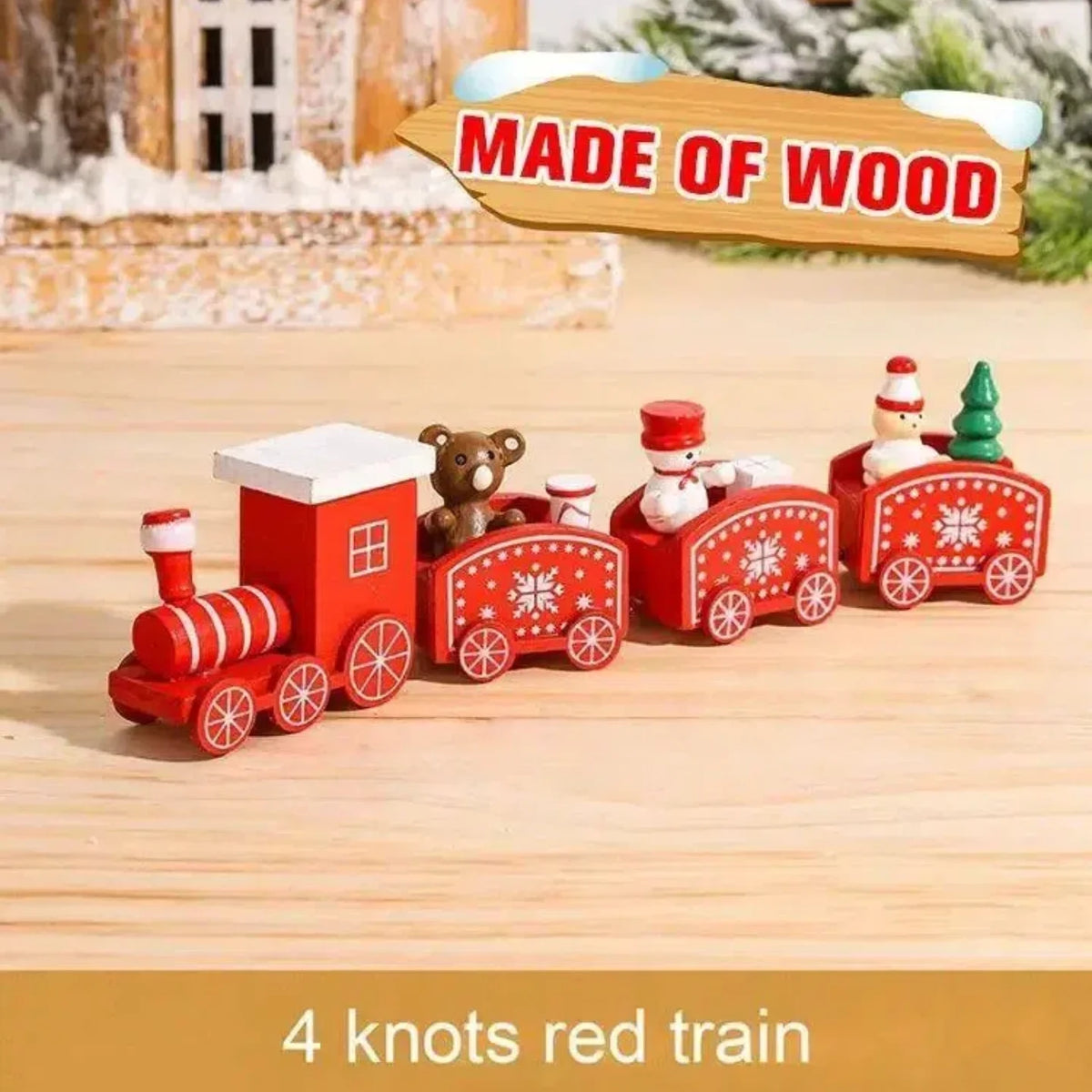 Christmas Train Decoration Set – Festive Holiday Ornament