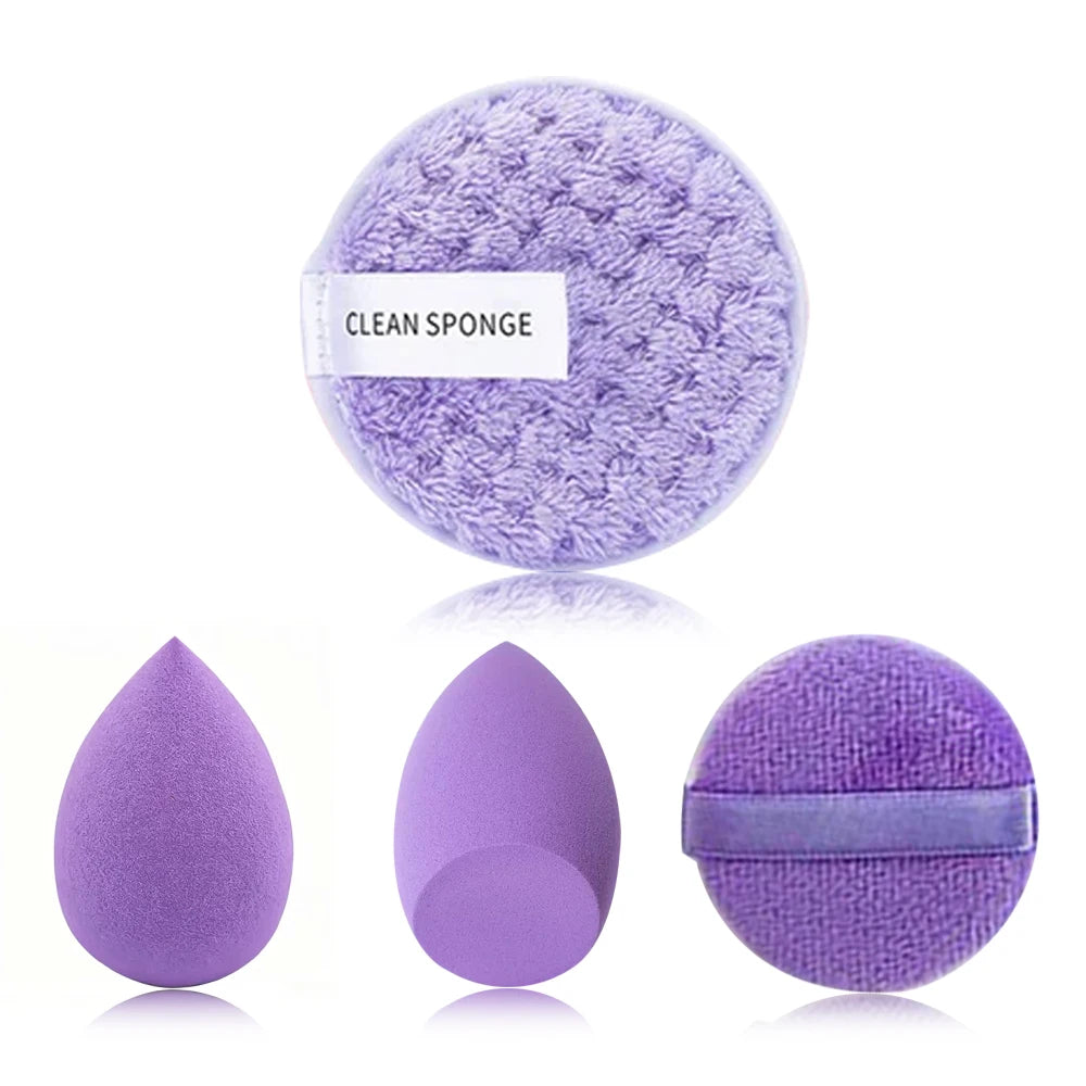 Makeup Brush & Beauty Sponge Set – Multiple Sizes & Colors