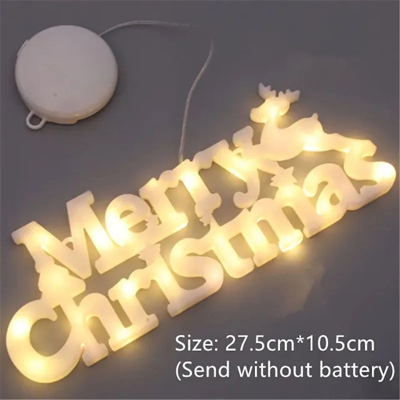 Christmas LED Letter Tag Light String – Festive Fairy Garland