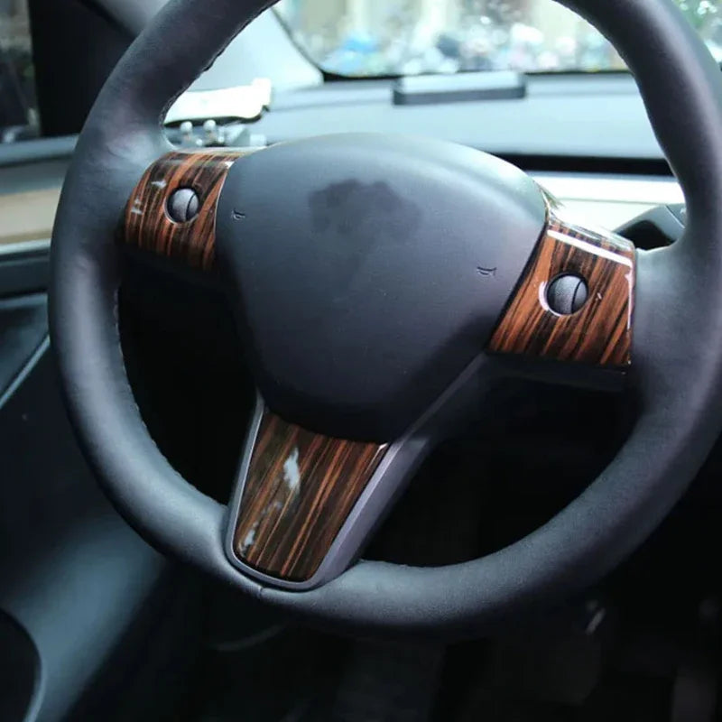 Tesla Model 3 & Y Steering Wheel Panel Cover Sticker