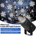 Snowflake Projector Light – USB Rotating Indoor & Outdoor Christmas Decoration