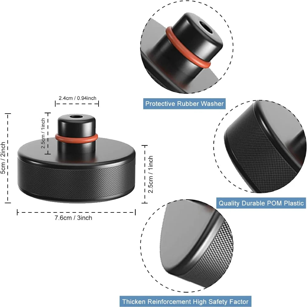 Tesla Rubber Lift Pucks & Jack Pad Adapter for Model 3, Y, S & X