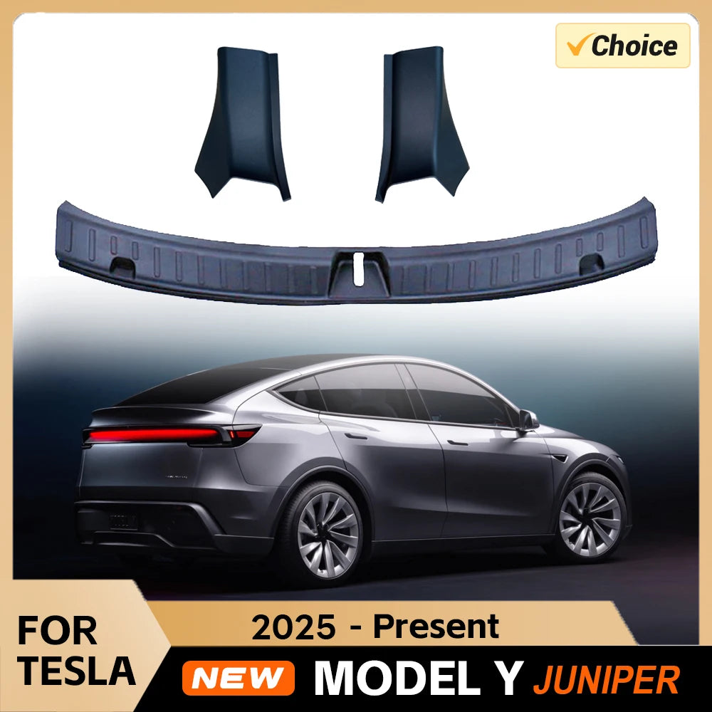 TPE Trunk Sill Plate & Rear Bumper Guard for Tesla Model Y Juniper 2025–2026