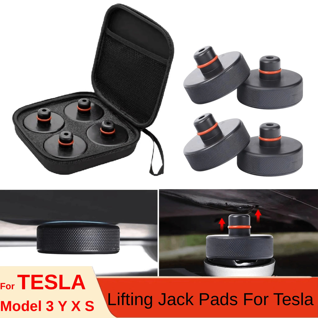 Tesla Rubber Lift Pucks & Jack Pad Adapter for Model 3, Y, S & X