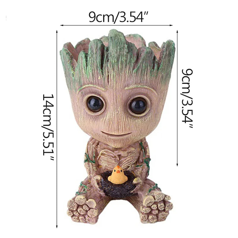 Groot Figurine Desktop Ornament | Cartoon Tree Man Miniature Decor