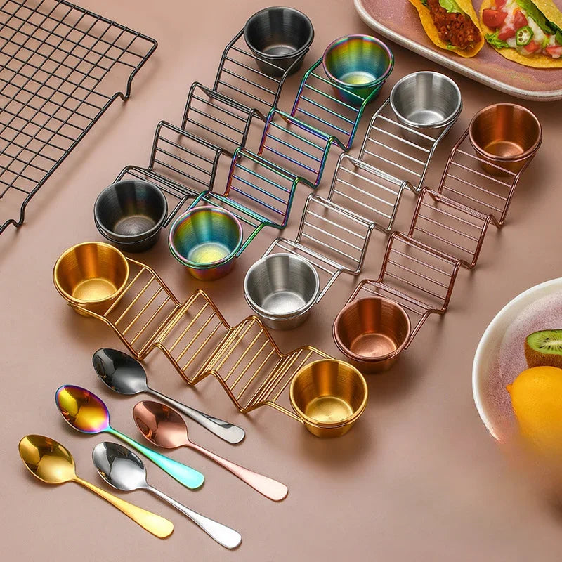 Stainless Steel Taco Holder Set