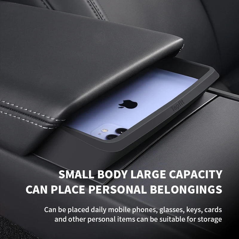 Silicone Armrest Storage Box for Tesla Model 3, Y, Highland & Juniper
