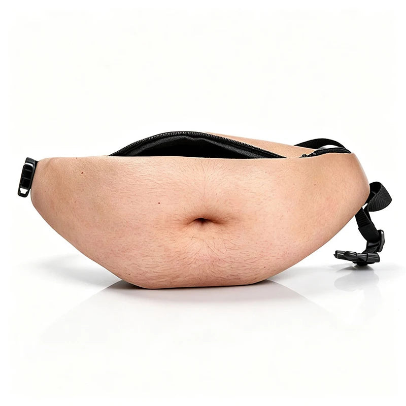 Beer Gut Fanny Pack – Novelty Hairy Belly Waist Bag