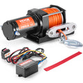 SucceBuy 3500lbs Electric Winch ATV/UTV Wired Car Winch with 39 ft Synthetic Rope Aluminum IP55 Waterproof for Towing Boat Truck