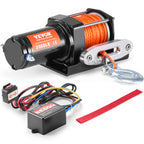 SucceBuy 3500lbs Electric Winch ATV/UTV Wired Car Winch with 39 ft Synthetic Rope Aluminum IP55 Waterproof for Towing Boat Truck