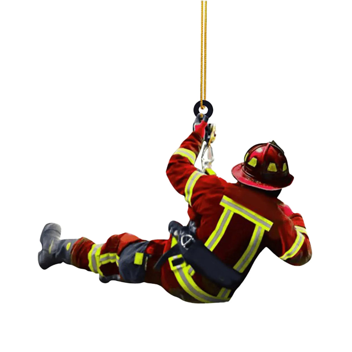 Firefighter Christmas Ornament – Double-Sided Acrylic Fireman Hanging Decoration