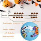 Halloween LED Light String — Battery-Powered Warm White